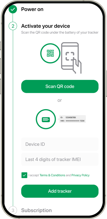 4. Activate tracker